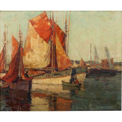 French Tuna Sailboats, Edgar Alwin Payne