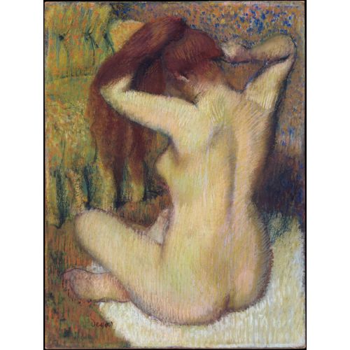 Woman Combing Her Hair, Edgar Degas Impressionism Woman Combing Her Hair, Edgar Degas Impressionism Art Movements Woman Combing Her Hair, Edgar Degas- Subject of the work: A woman