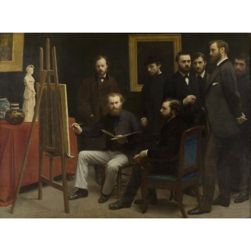 Edouard Manet, Henri Fantin Latour A Studio At Les Batignolles Edouard Manet, Henri Fantin Latour A Studio At Les Batignolles