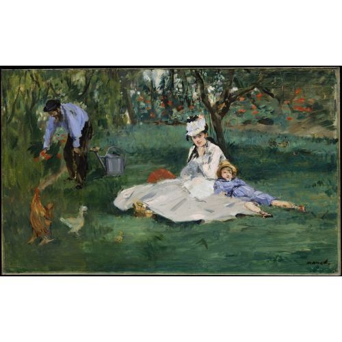 Edouard Manet, Bahçelerinde Monet Ailesi Argenteuil