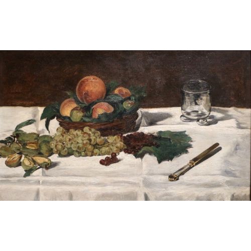 Edouard Manet, Natürmort Meyve Bir Masada