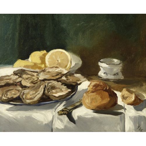 Edouard Manet, Natürmort İstiridye Limon Börek Edouard Manet, Natürmort İstiridye Limon Börek