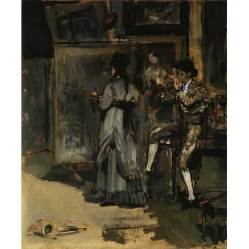 Edouard Manet, Eva Gonzales Painting In The Studio Impressionism Edouard Manet Eva Gonzales Painting In The Studio Impressionism Art Movements Edouard Manet Eva Gonzales Painting In The