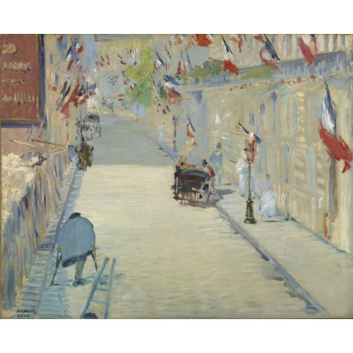Edouard Manet, Bayraklı Rue Mosnier Edouard Manet, Bayraklı Rue Mosnier