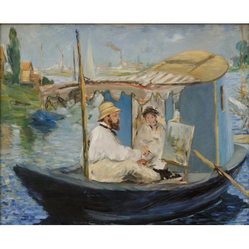 Edouard Manet, Monet On His Studio Boat
