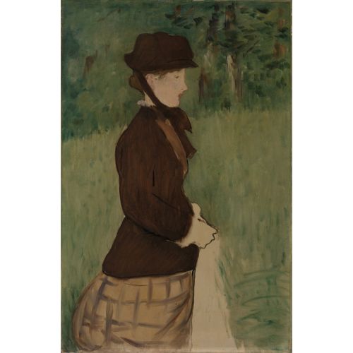 Edouard Manet, Bir Bahçede Genç Kadın Edouard Manet, Bir Bahçede Genç Kadın
