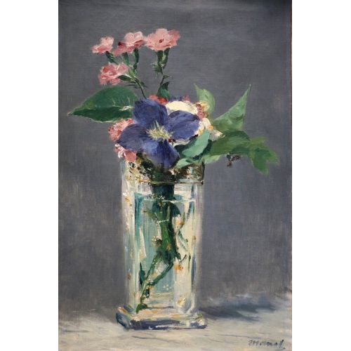 Edouard Manet, Kristal Vazoda Karanfil Ve Akasma