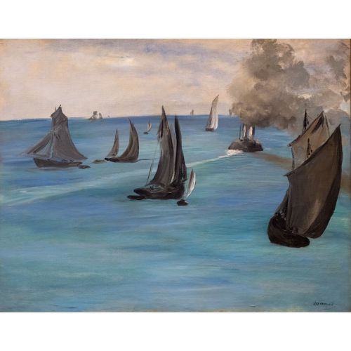 Edouard Manet, Steamboat Leaving Boulognei Edouard Manet, Steamboat Leaving Boulognei