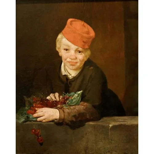 Edouard Manet Kiraz İle Çocuk Empresyonizm Edouard Manet Kiraz İle Çocuk Empresyonizm Sanat Akımları Édouard Manet, The Boy with Cherries, Kanvas Efektli Tablo