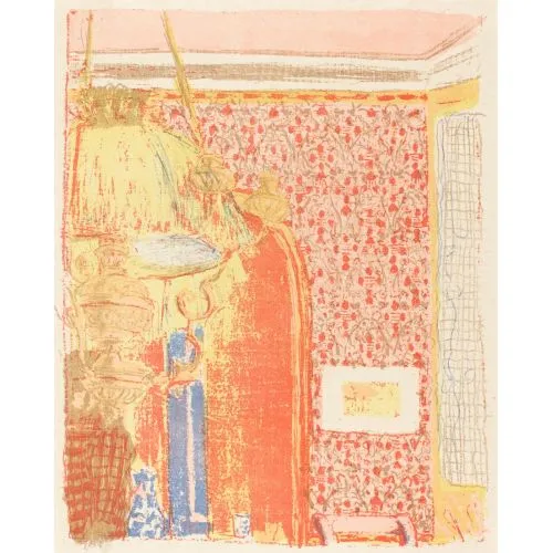 Edouard Vuillard, Interior With Pink Wallpaper III Post Impressionism Edouard Vuillard, Interior With Pink WallpaperIII Post Impressionism Art Movements Canvas, Drawing Paper Prints, Reproduction Oil