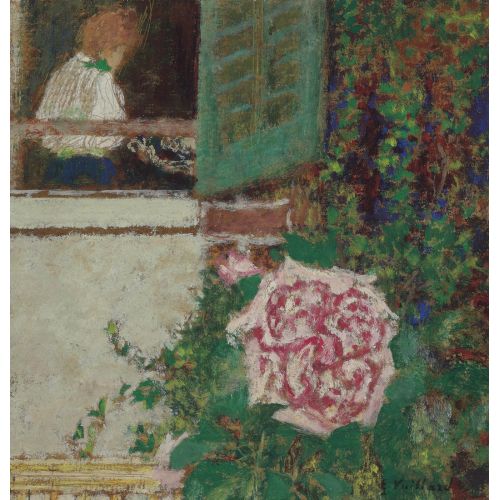 Edouard Vuillard, Jeune Femme A La Fenetre Et Fleur