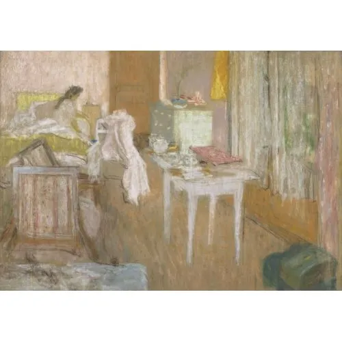 Edouard Vuillard, La Chambre Rose Post Impressionism Edouard Vuillard, La Chambre Rose Post Impressionism Art Movements Canvas, Drawing Paper Prints, Reproduction Oil Painting and