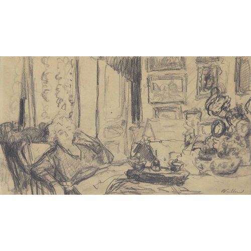Edouard Vuillard, A Lucy Hessel Dans Son Salon Rue De Naples
