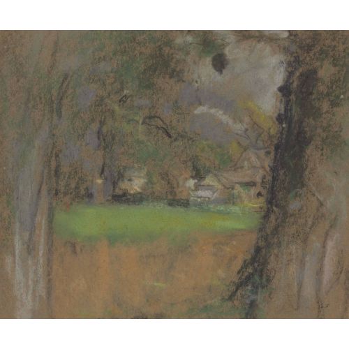 Edouard Vuillard, Gövdeler Arasında Çiftlik Evi Görünümü Edouard Vuillard, Gövdeler Arasında Çiftlik Evi Görünümü