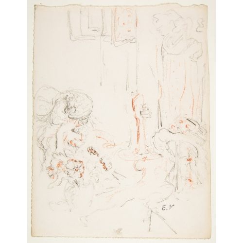Edouard Vuillard, Yatak Odasında Lucy Hessel Le Boudoir