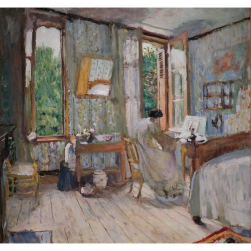 Edouard Vuillard, Madame Lucy Hessel Working At A Dressmakers Table Post Impressionism Art Movements Canvas, Drawing Paper