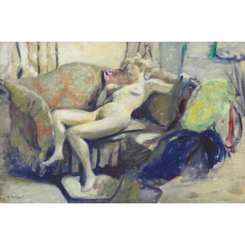 Edouard Vuillard, Çıplak Bir Kanepede Uzanmış Edouard Vuillard, Çıplak Bir Kanepede Uzanmış