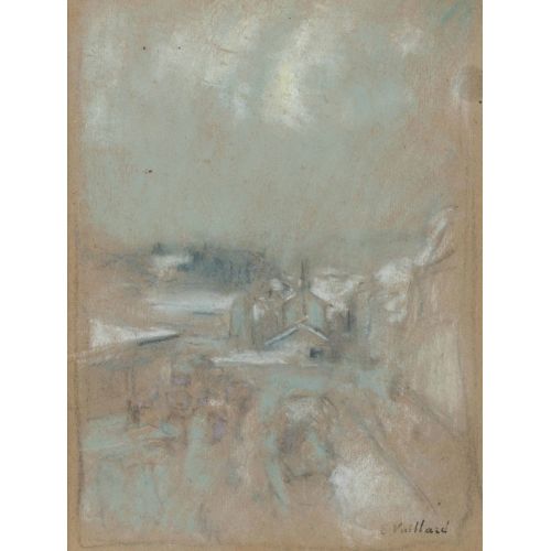 Edouard Vuillard, Paysage Aux Toits Blancs Post Impressionism Art Movements Canvas, Drawing Paper Prints, Reproduction Oil