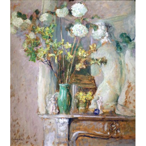 Edouard Vuillard, Rose Guelder Ve Milo Venüsü Post Empresyonizm Sanat Akımları Kanvas Efektli Tablo, Resim Kağıdı