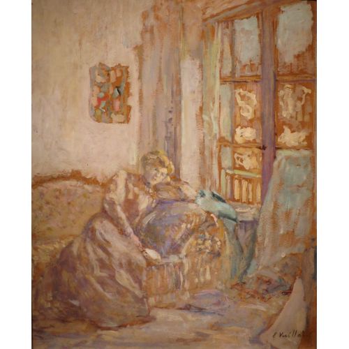 Edouard Vuillard, At The Window Interior Lady Post Impressionism Edouard Vuillard, At The Window Interior Lady Post Impressionism Art Movements Canvas, Drawing Paper Prints, Reproduction Oil