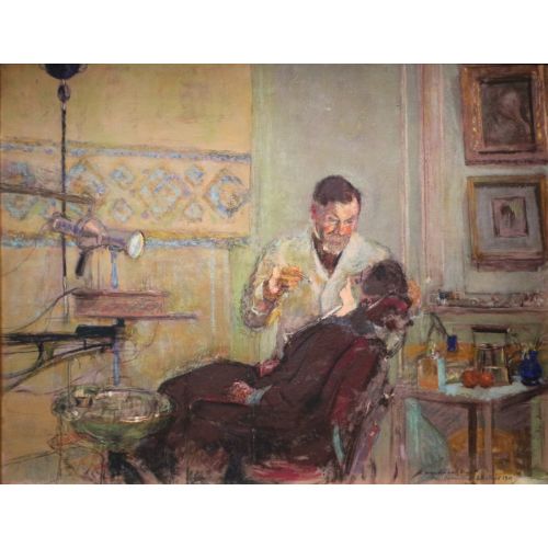 Edouard Vuillard, Doktor Georges Viau Dişçi Ofisinde Annette Roussel'i Tedavi Eden George Viau Edouard Vuillard, Doktor Georges Viau Dişçi Ofisinde Annette Roussel'i Tedavi Eden George Viau