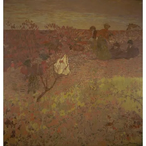 Edouard Vuillard, Walking In The Vineyard Post Impressionism Edouard Vuillard, Walking In The Vineyard Post Impressionism Art Movements Canvas, Drawing Paper Prints, Reproduction Oil