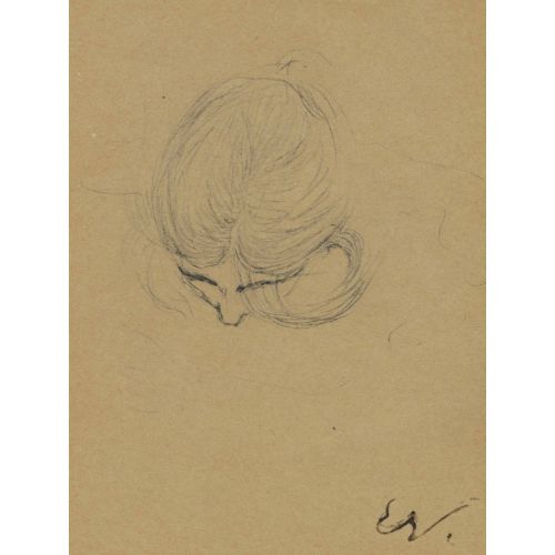 Edouard Vuillard, Eğik Kafa Çalışması Edouard Vuillard, Eğik Kafa Çalışması