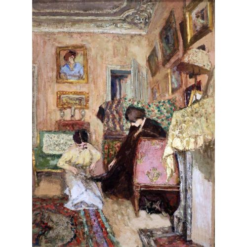 Edouard Vuillard, Fastening The Boots Post Impressionism Edouard Vuillard, Fastening The Boots Post Impressionism Art Movements Canvas, Drawing Paper Prints, Reproduction Oil Painting