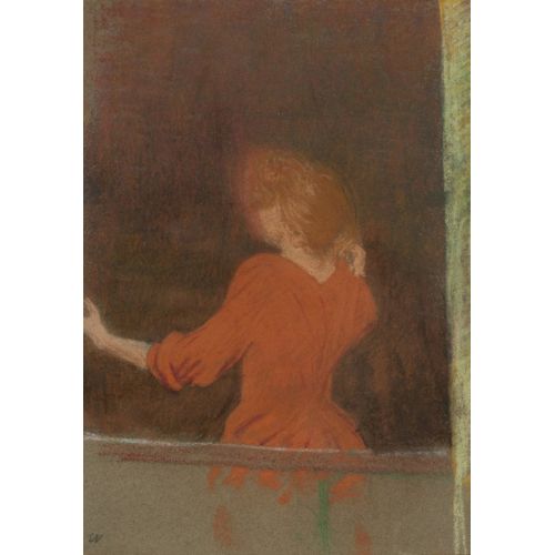 Edouard Vuillard, Femme En Rouge Dos A La Fenetre