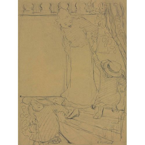 Edouard Vuillard, Femme Et Enfants Descendant L’escalier Edouard Vuillard, Femme Et Enfants Descendant L’escalier