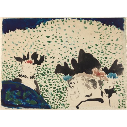 Edouard Vuillard, Four Ladies With Fancy Hats Edouard Vuillard, Four Ladies With Fancy Hats