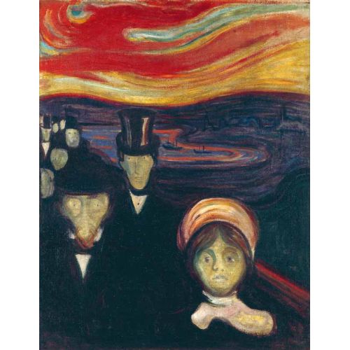 Edvard Munch Kaygı Dışavurumculuk Edvard Munch Kaygı Dışavurumculuk Sanat Akımları Edvard Munch, Anxiety (Angst) 1894, Kanvas Efektli Tablo, Yağlıboya