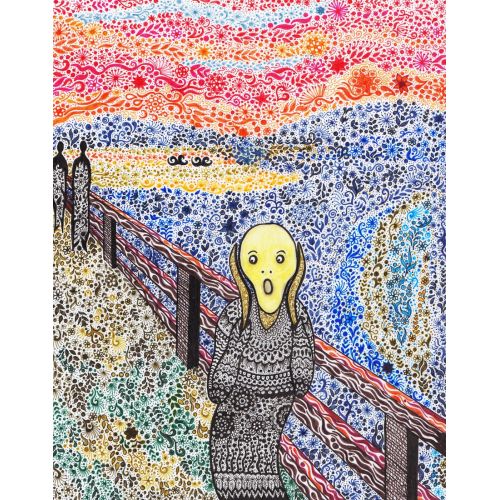 Edvard Munch, Paraphrase Of The Scream Expressionism Edvard Munch Paraphrase Of The Scream Expressionism Art Movements Canvas, Drawing Paper Prints, Reproduction Oil Painting and