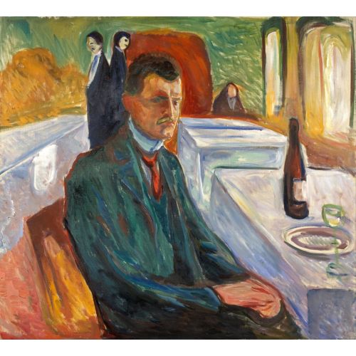 Edvard Munch, Self Portrait With A Bottle Of Wine