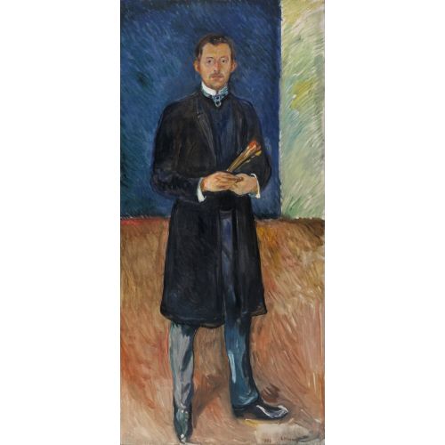 Edvard Munch, Self Portrait With Brushes