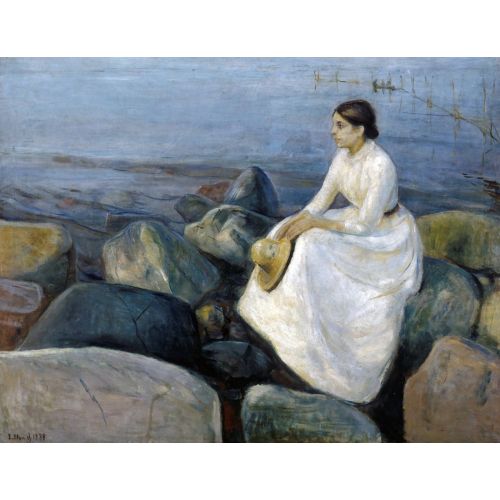 Edvard Munch, Summer Night Inger On The Beach Edvard Munch, Summer Night Inger On The Beach