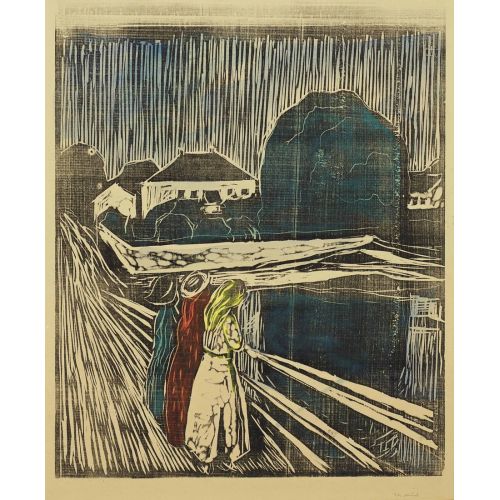 Edvard Munch, The Girls On The Pier Engraving