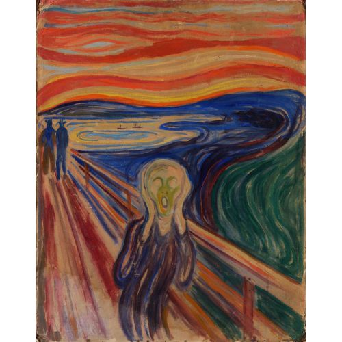 Edvard Munch The Scream Expressionism Art Movements Edvard Munch Scream Canvas Effect Painting, Art Paper Printing, Reproduction