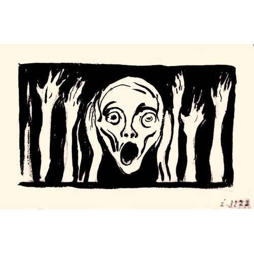Edvard Munch, Çığlık Tarihsiz Çizim Edvard Munch, Çığlık Tarihsiz Çizim