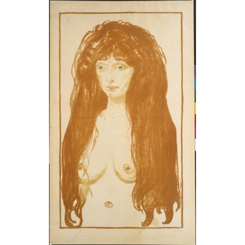 Edvard Munch, Kızıl Saçlı Ve Yeşil Gözlü Kadın Günah Edvard Munch, Kızıl Saçlı Ve Yeşil Gözlü Kadın Günah