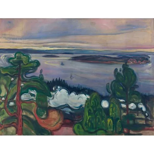 Edvard Munch, Train Smoke Expressionism Edvard Munch Train Smoke Expressionism Art Movements Canvas, Drawing Paper Prints, Reproduction Oil Painting and High Resolution