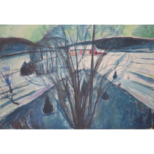 Edvard Munch, Ekely Kış Gecesi Edvard Munch, Ekely Kış Gecesi