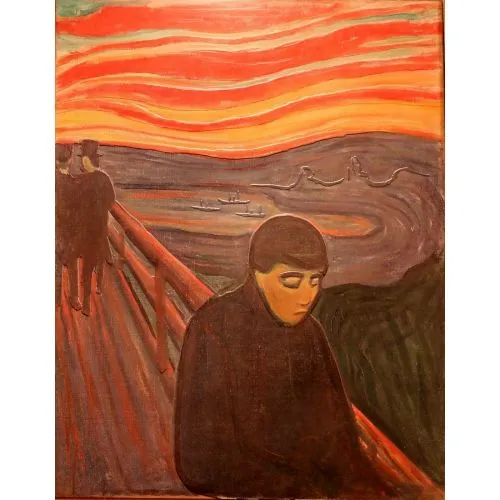 Edvard Munch Desire DespairII Expressionism Art Movements Canvas, Drawing Paper Prints, Reproduction Oil Painting and High