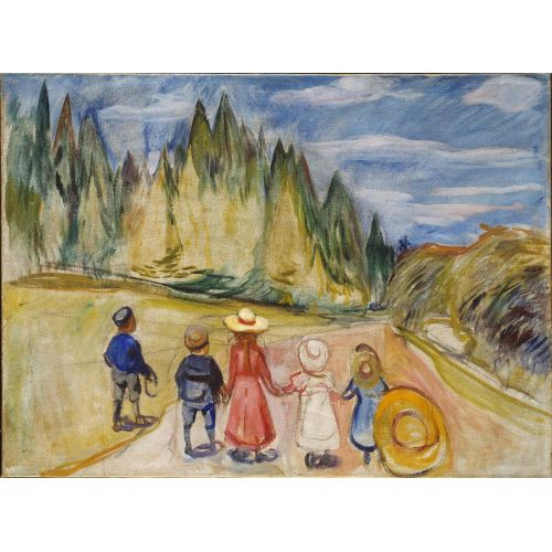 Edvard Munch Macera Ormanı Dışavurumculuk Sanat Akımları Kanvas Efektli Tablo, Resim Kağıdı Baskısı, Reprodüksiyon ve