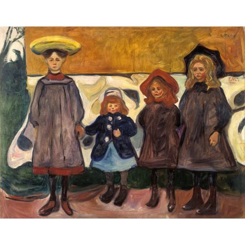 Edvard Munch, Four Girls In Asgardstrand II Edvard Munch, Four Girls In Asgardstrand II