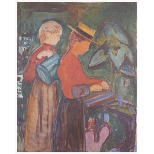 Edvard Munch, Girl On The Bridge Girl At The Flower Casting Linde Frieze