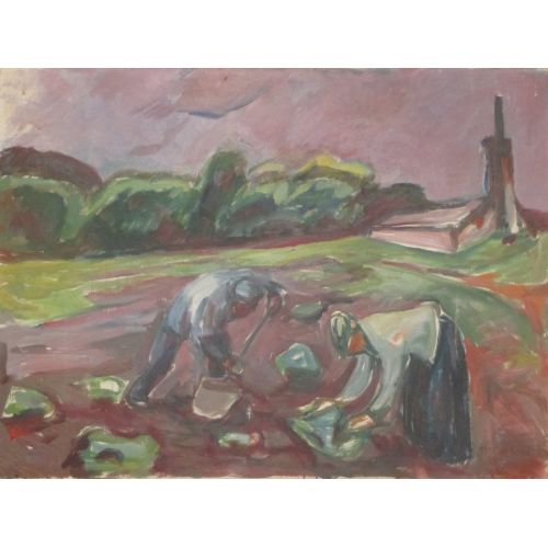 Edvard Munch, Groundwork At The Greenhouse