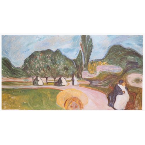 Edvard Munch, Love Couple In The Park Linde Frieze