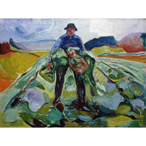 Edvard Munch, Man In The Cabbage Field