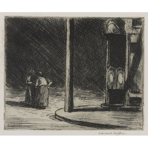 Edward Hopper, Bir Köşe Realizm Sanat Akımları Kanvas Efektli Tablo, Resim Kağıdı Baskısı, Reprodüksiyon ve Yüksek